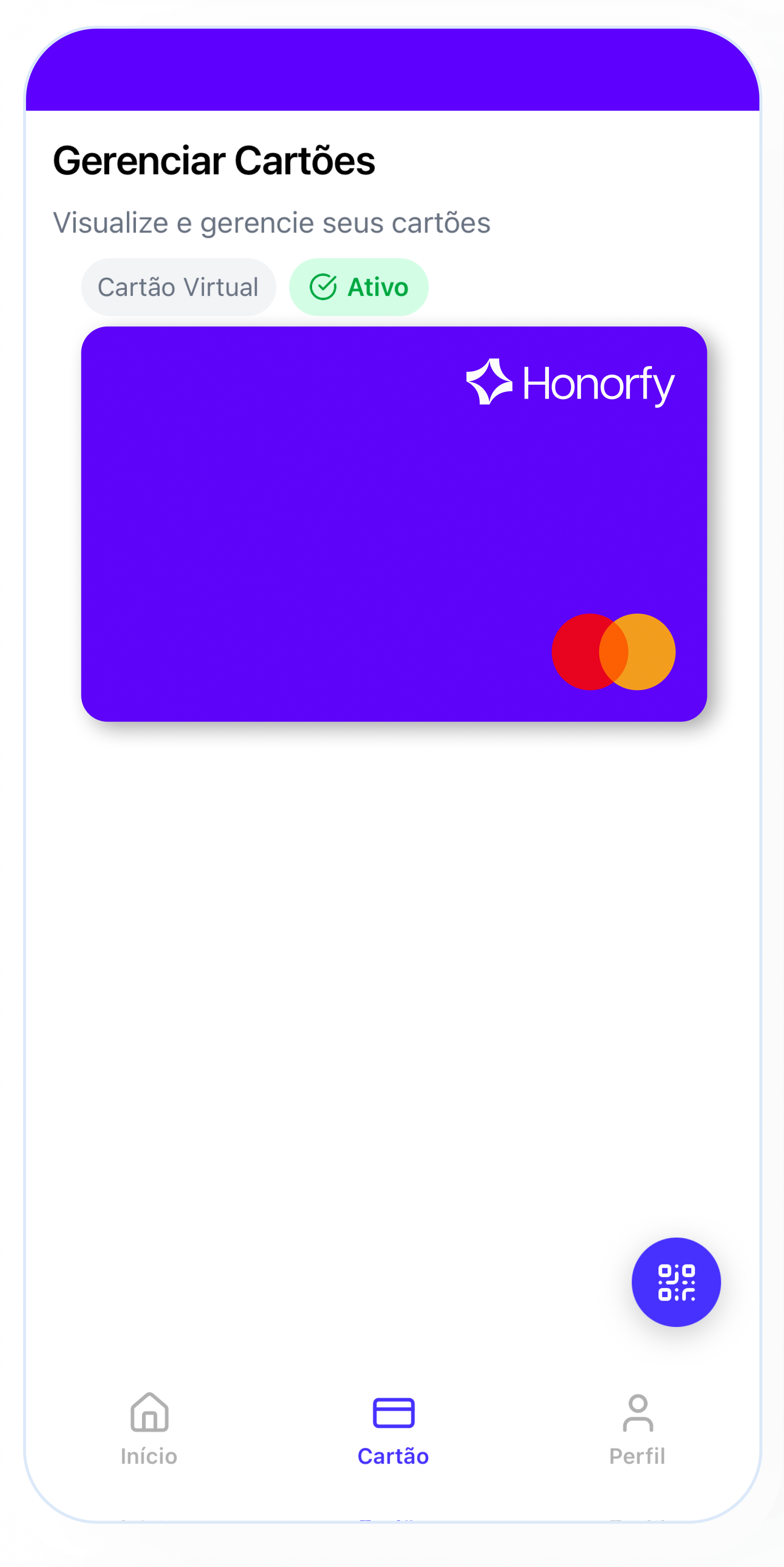 Captura da plataforma Honorfy: Pagamento Instantâneo